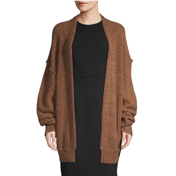 Free People Sweaters | Nwt Free People Cardigan Sweater Oversized Brown Long Sleeve Cozy Knit Size M | Color: Brown | Size: M | Shoplinnies's Closet